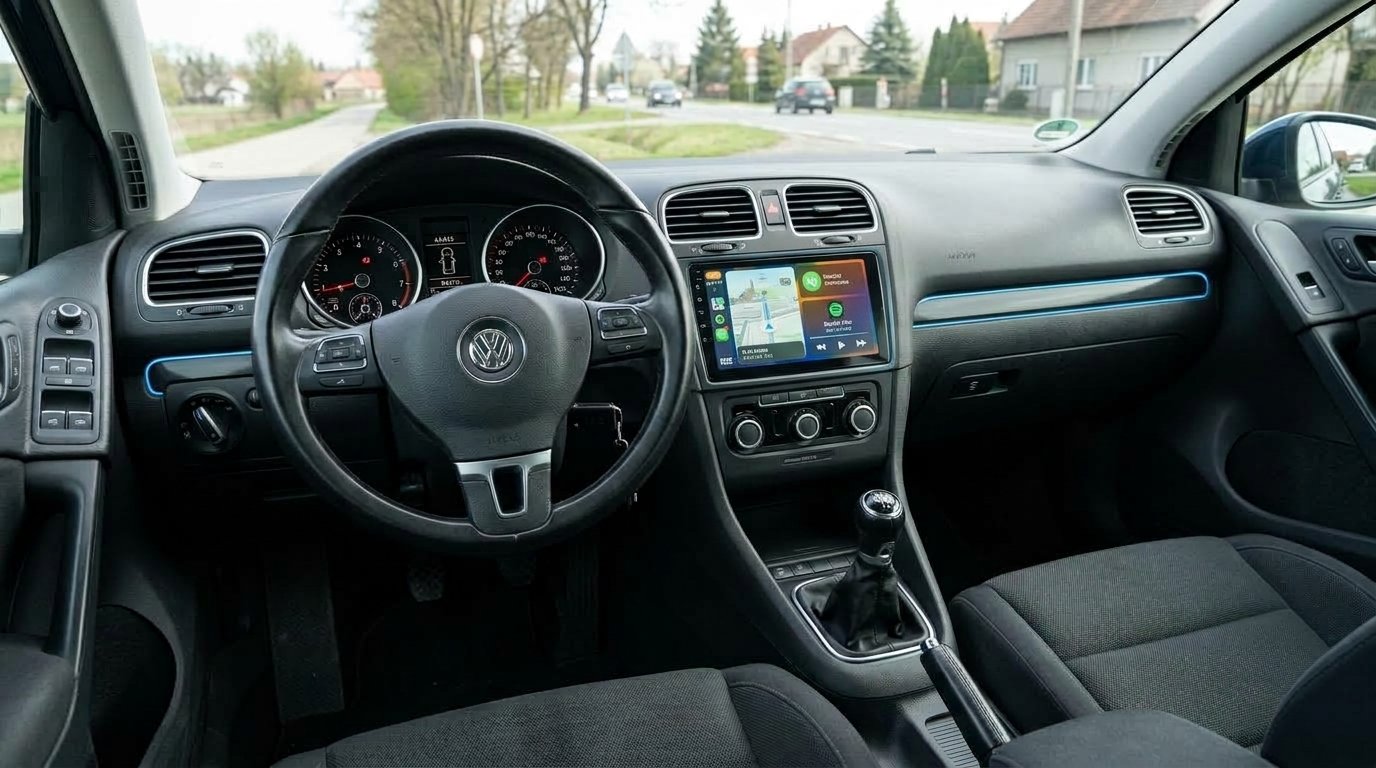 Après installation écran Apple CarPlay et ambiance LED à Fès